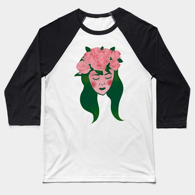 Flower Girl - Roses Baseball T-Shirt by Booneb